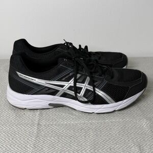 Asics Gel-Contend 4 Mens 11.5 4E Extra Wide Black Silver Running Shoes T716N